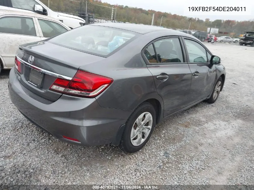 2013 Honda Civic Lx VIN: 19XFB2F54DE204011 Lot: 40792821