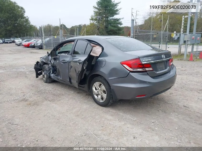 2013 Honda Civic Lx VIN: 19XFB2F54DE020073 Lot: 40793541