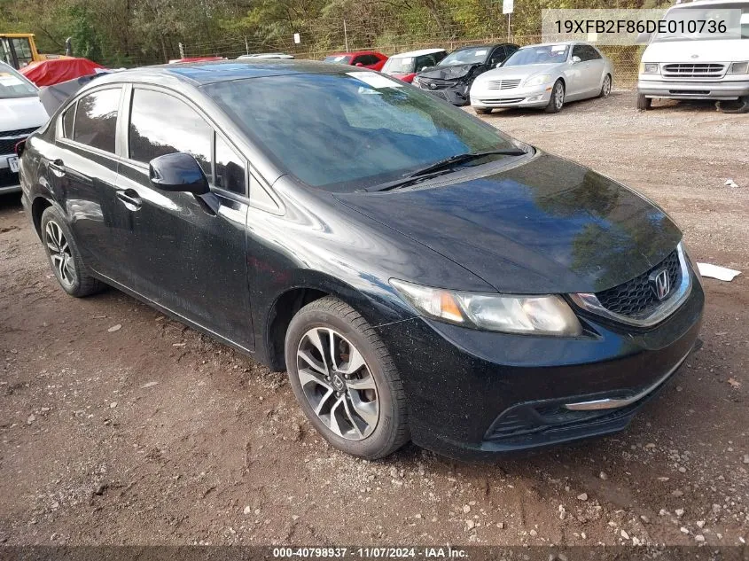 2013 Honda Civic Ex VIN: 19XFB2F86DE010736 Lot: 40798937