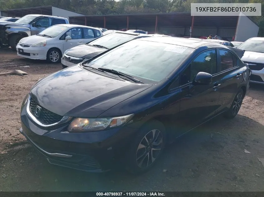 2013 Honda Civic Ex VIN: 19XFB2F86DE010736 Lot: 40798937