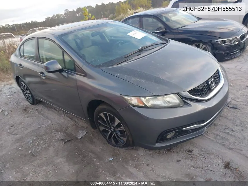 2013 Honda Civic Ex VIN: 2HGFB2F87DH555513 Lot: 40804415