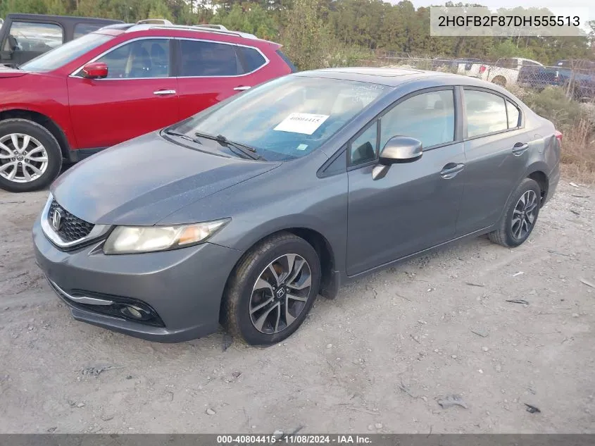 2013 Honda Civic Ex VIN: 2HGFB2F87DH555513 Lot: 40804415