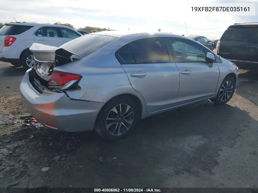 2013 Honda Civic Ex VIN: 19XFB2F87DE035161 Lot: 40806862