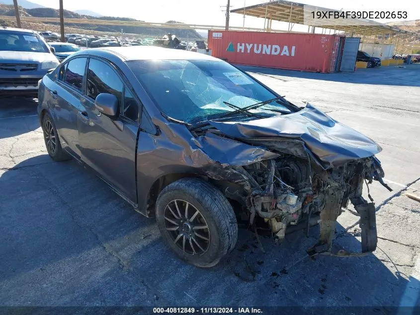 2013 Honda Civic Hybrid VIN: 19XFB4F39DE202653 Lot: 40812849