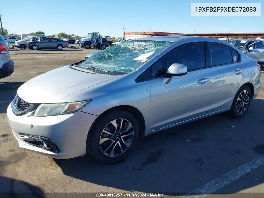 2013 Honda Civic Ex-L VIN: 19XFB2F9XDE072083 Lot: 40813257