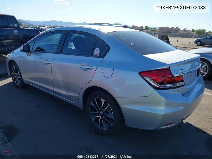 2013 Honda Civic Ex-L VIN: 19XFB2F9XDE072083 Lot: 40813257