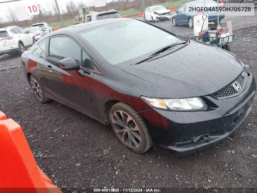 2013 Honda Civic Si VIN: 2HGFG4A59DH705728 Lot: 40813535