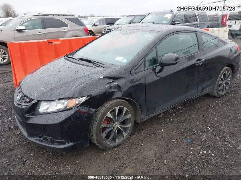 2013 Honda Civic Si VIN: 2HGFG4A59DH705728 Lot: 40813535