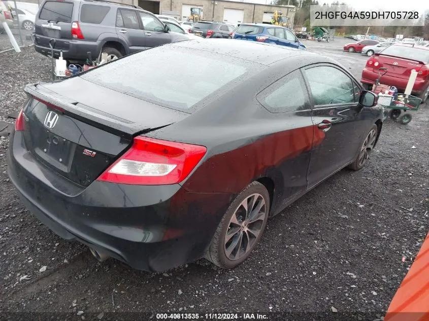 2013 Honda Civic Si VIN: 2HGFG4A59DH705728 Lot: 40813535