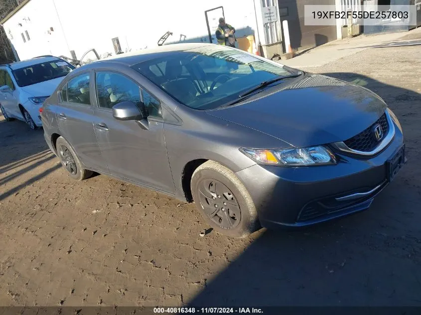 2013 Honda Civic Lx VIN: 19XFB2F55DE257803 Lot: 40816348