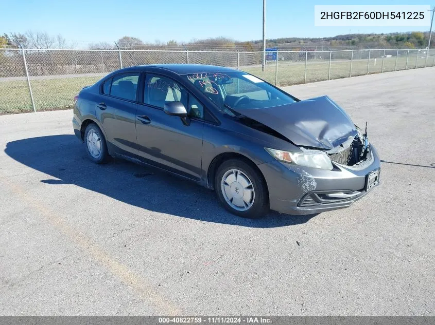 2013 Honda Civic Hf VIN: 2HGFB2F60DH541225 Lot: 40822759