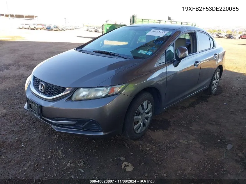 2013 Honda Civic Lx VIN: 19XFB2F53DE220085 Lot: 40823097