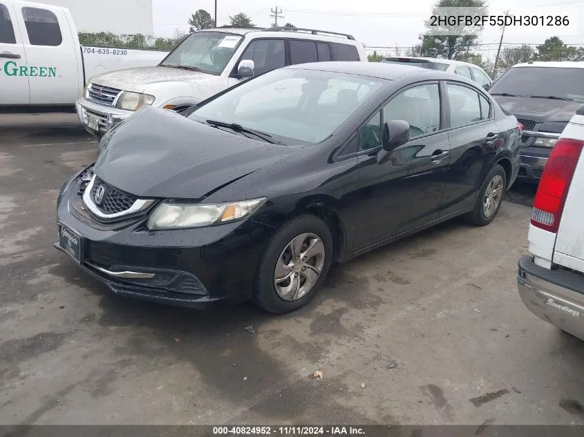 2013 Honda Civic Lx VIN: 2HGFB2F55DH301286 Lot: 40824952