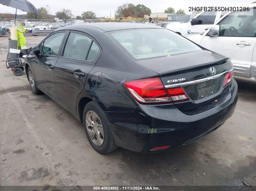 2013 Honda Civic Lx VIN: 2HGFB2F55DH301286 Lot: 40824952