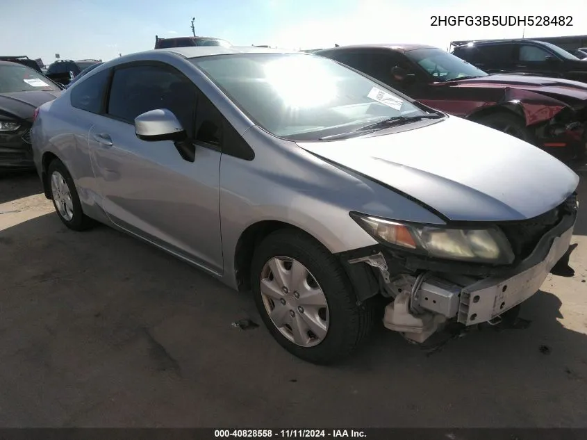 2013 Honda Civic Lx VIN: 2HGFG3B5UDH528482 Lot: 40828558