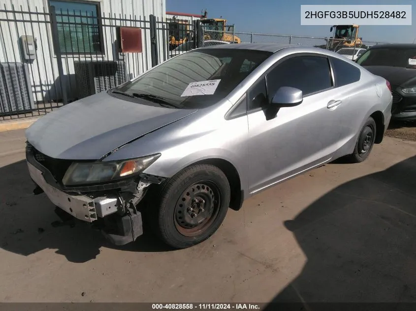 2013 Honda Civic Lx VIN: 2HGFG3B5UDH528482 Lot: 40828558