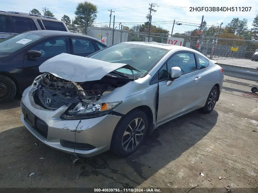 2013 Honda Civic Ex VIN: 2HGFG3B84DH511207 Lot: 40839793