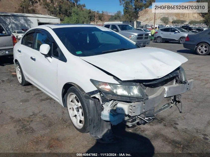 2HGFB6E52DH703310 2013 Honda Civic Si