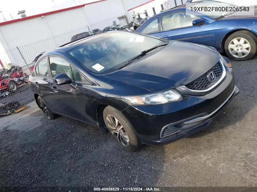 2013 Honda Civic Ex VIN: 19XFB2F80DE206543 Lot: 40856529