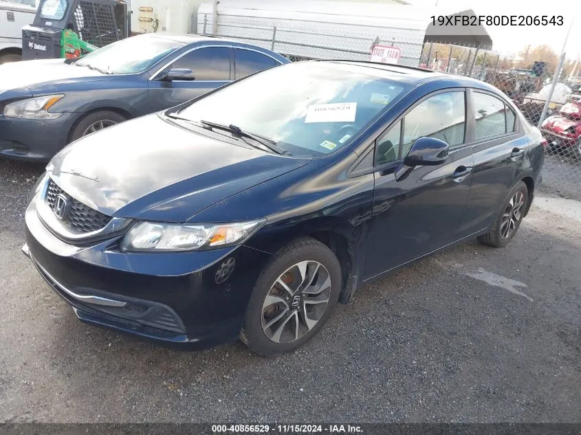 2013 Honda Civic Ex VIN: 19XFB2F80DE206543 Lot: 40856529