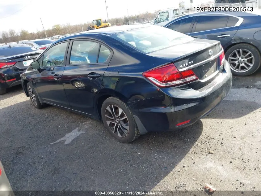 2013 Honda Civic Ex VIN: 19XFB2F80DE206543 Lot: 40856529