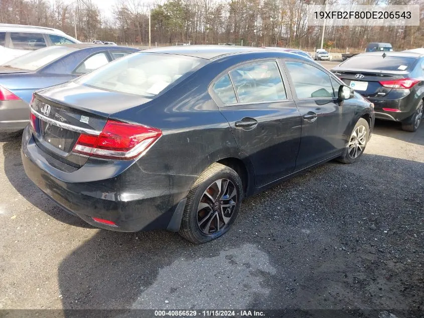 2013 Honda Civic Ex VIN: 19XFB2F80DE206543 Lot: 40856529