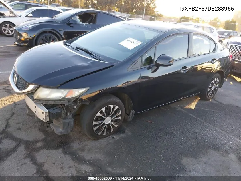 2013 Honda Civic Lx VIN: 19XFB2F57DE283965 Lot: 40862589