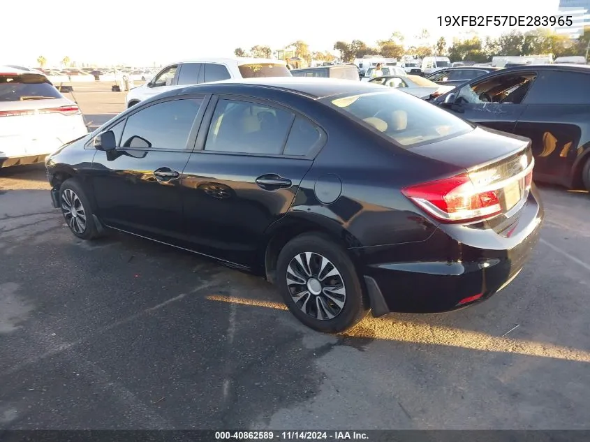 2013 Honda Civic Lx VIN: 19XFB2F57DE283965 Lot: 40862589