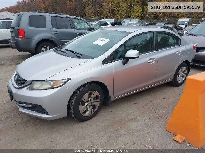 2013 Honda Civic Lx VIN: 2HGFB2F55DH595529 Lot: 40868371