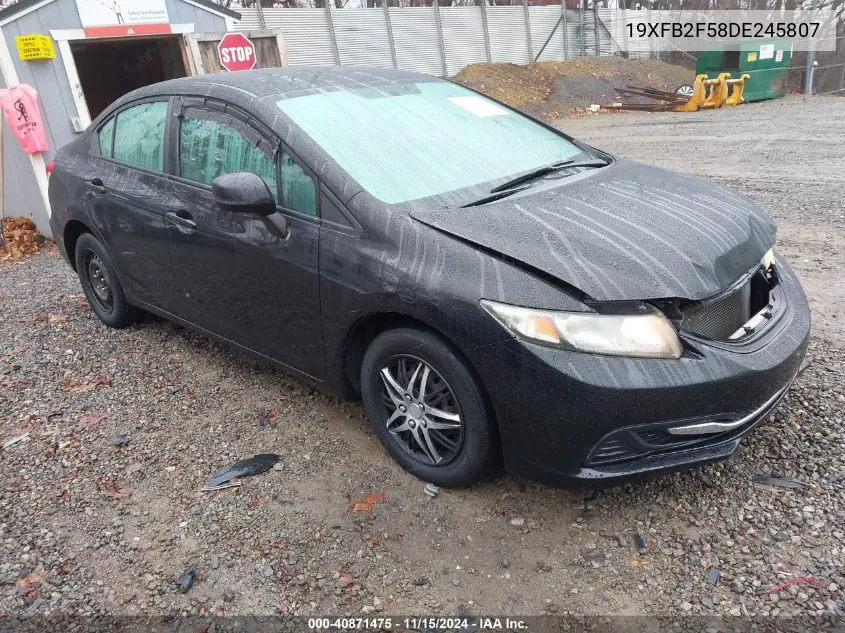 2013 Honda Civic Lx VIN: 19XFB2F58DE245807 Lot: 40871475