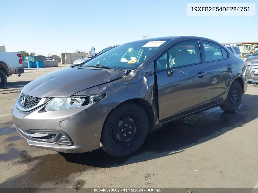 2013 Honda Civic Lx VIN: 19XFB2F54DE284751 Lot: 40879562