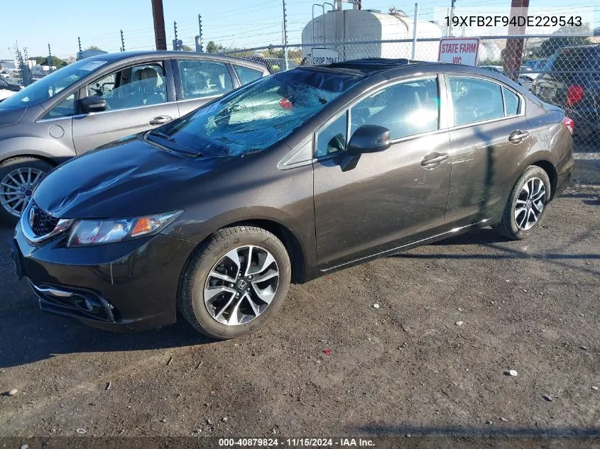 2013 Honda Civic Ex-L VIN: 19XFB2F94DE229543 Lot: 40879824