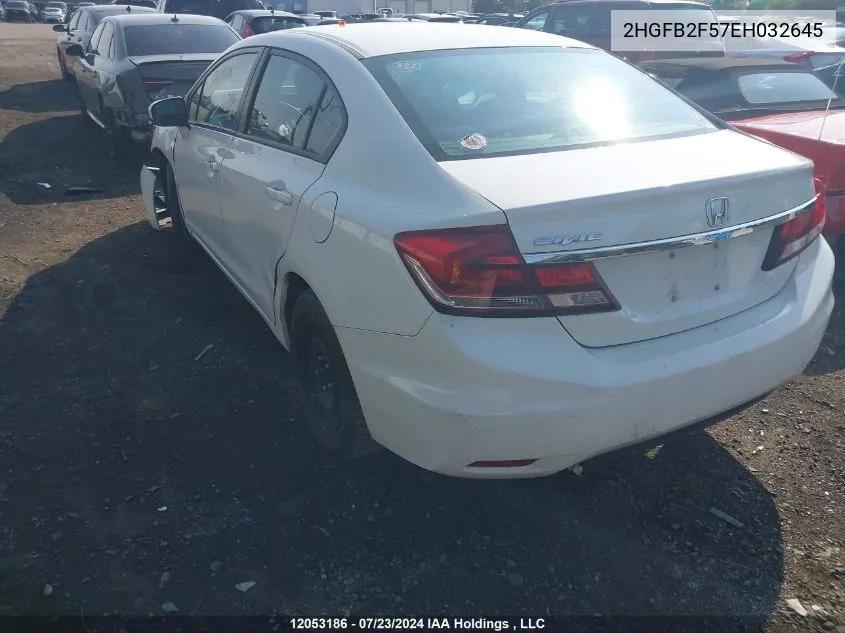 2HGFB2F57EH032645 2014 Honda Civic Lx