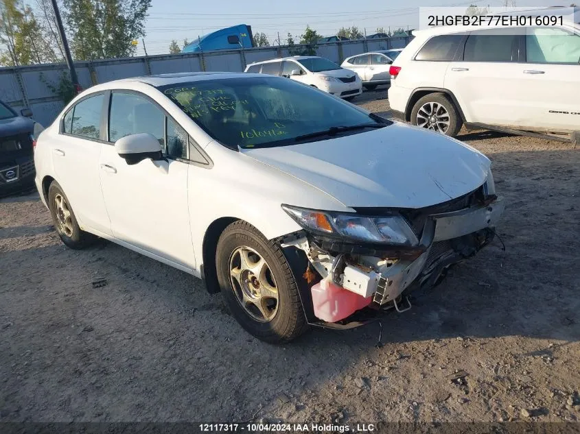 2HGFB2F77EH016091 2014 Honda Civic Sedan