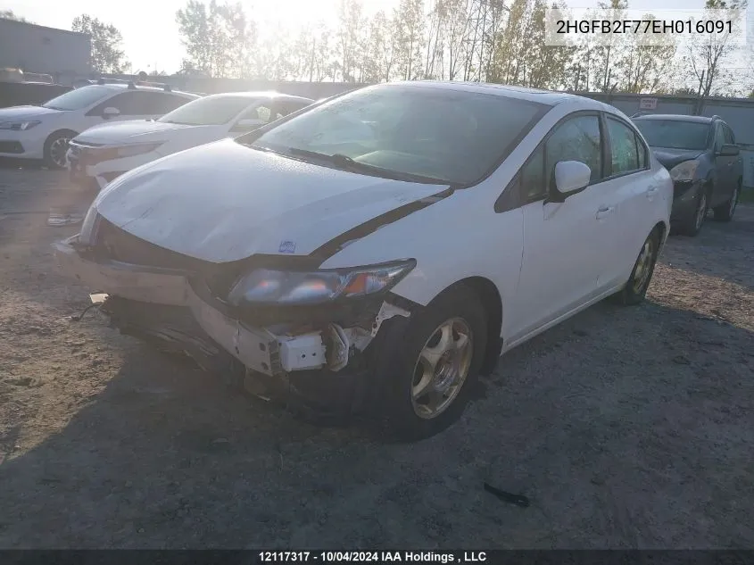 2HGFB2F77EH016091 2014 Honda Civic Sedan