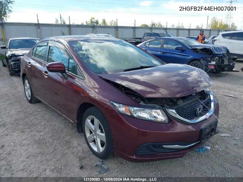 2HGFB2F44EH007001 2014 Honda Civic Sedan