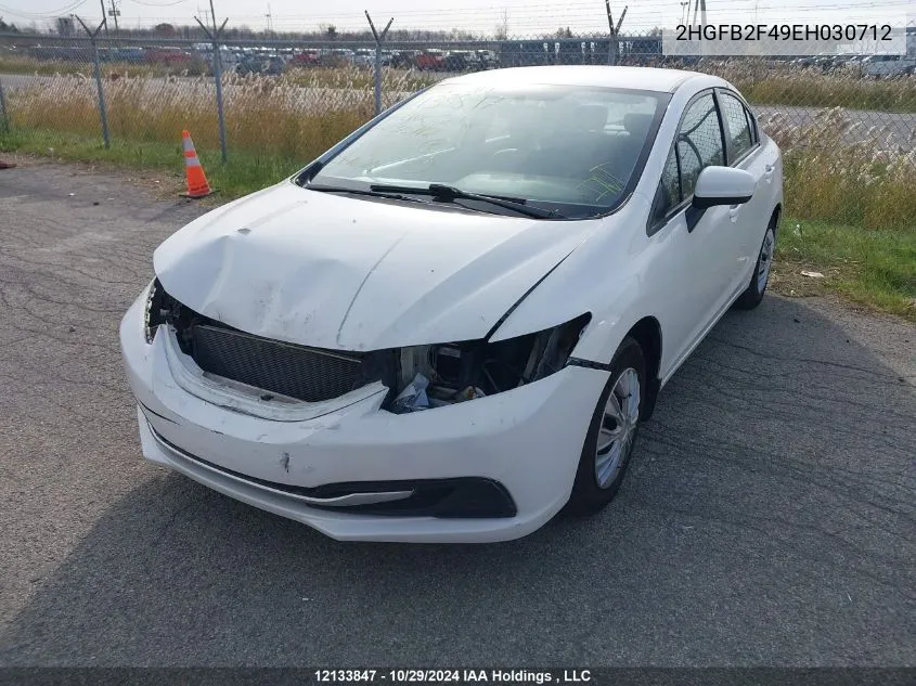 2014 Honda Civic Sedan VIN: 2HGFB2F49EH030712 Lot: 12133847