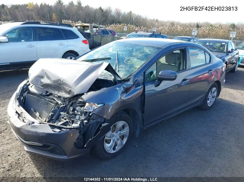 2014 Honda Civic Sedan VIN: 2HGFB2F42EH023813 Lot: 12144302