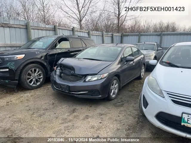 2014 Honda Civic Ex VIN: 2HGFB2F5XEH001423 Lot: 20183846