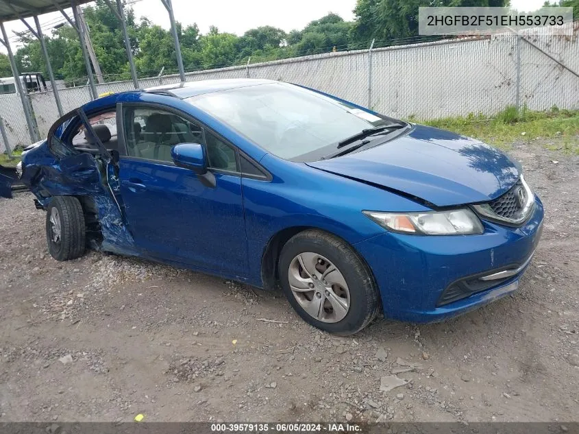 2HGFB2F51EH553733 2014 Honda Civic Lx