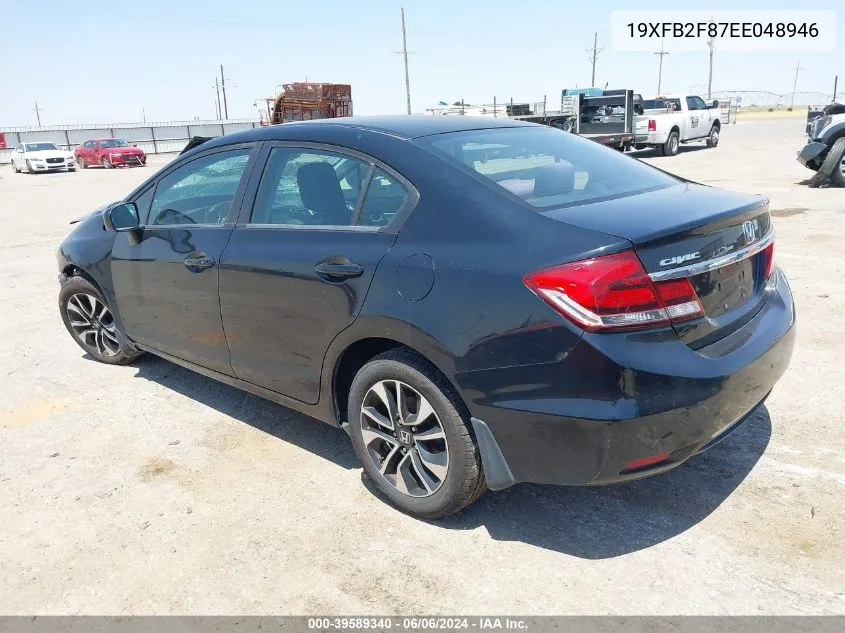 2014 Honda Civic Ex VIN: 19XFB2F87EE048946 Lot: 39589340