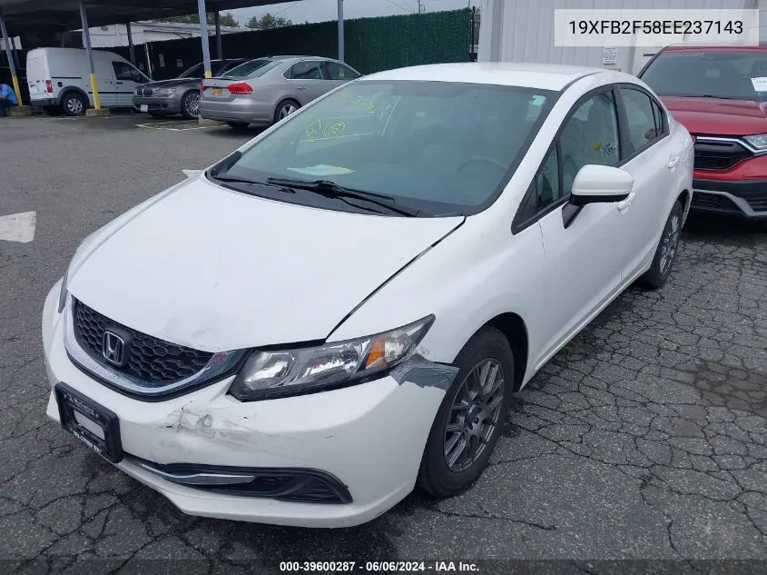 2014 Honda Civic Lx VIN: 19XFB2F58EE237143 Lot: 39600287