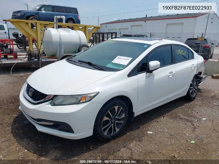 19XFB2F87EE022931 2014 Honda Civic Ex