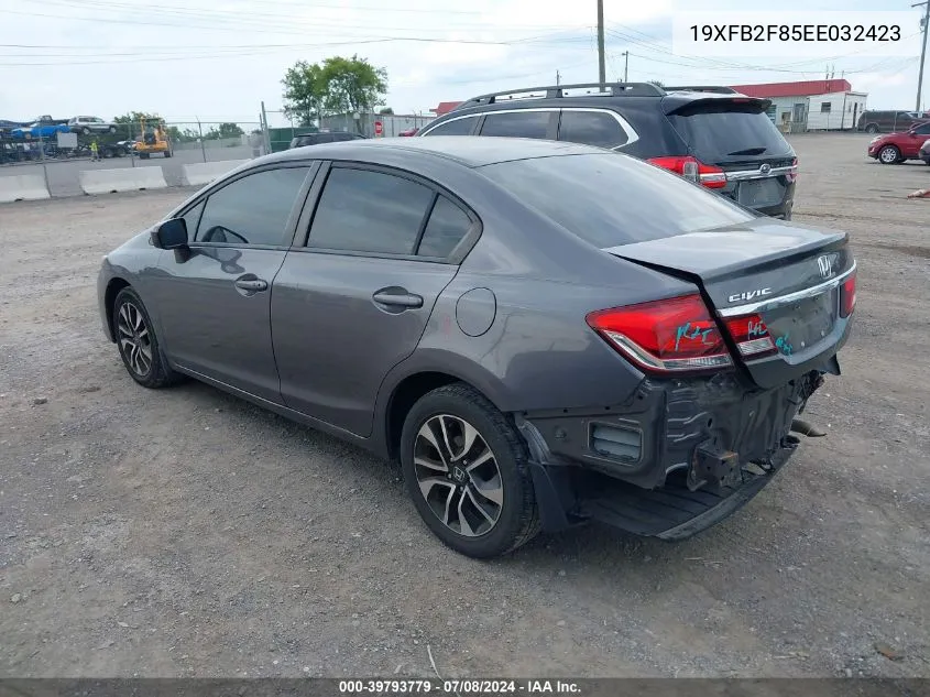 2014 Honda Civic Ex VIN: 19XFB2F85EE032423 Lot: 39793779