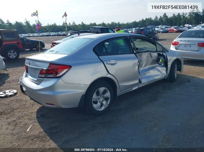 19XFB2F54EE081439 2014 Honda Civic Lx