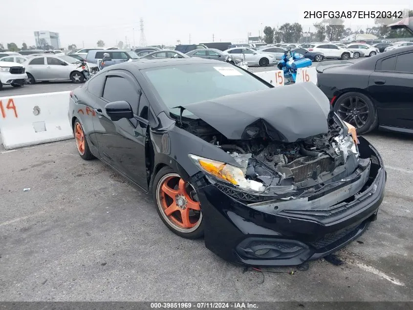 2014 Honda Civic Ex VIN: 2HGFG3A87EH520342 Lot: 39851969