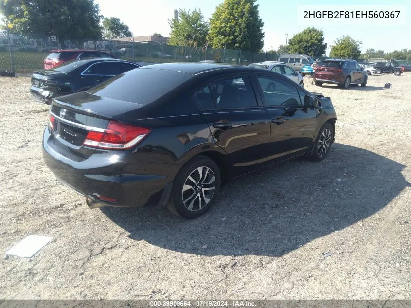 2HGFB2F81EH560367 2014 Honda Civic Ex