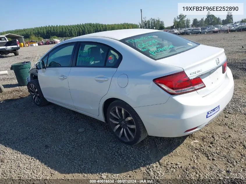 19XFB2F96EE252890 2014 Honda Civic Ex-L