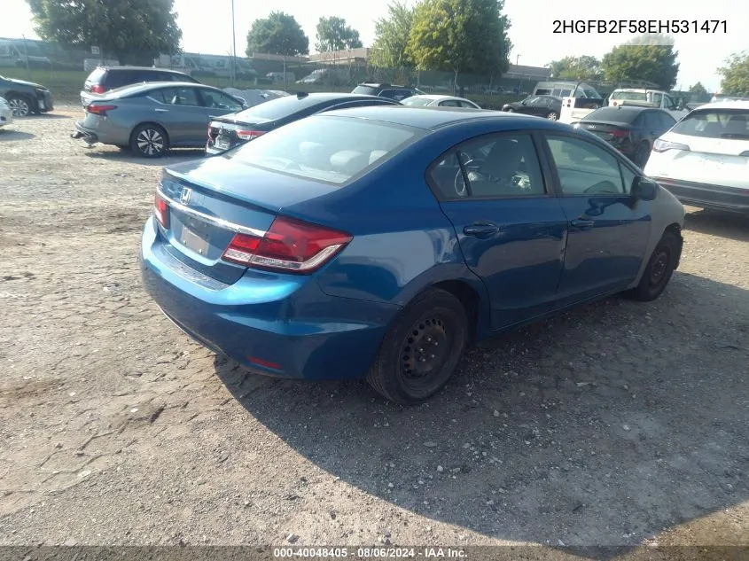 2HGFB2F58EH531471 2014 Honda Civic Lx