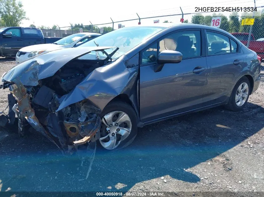 2HGFB2F54EH513534 2014 Honda Civic Lx